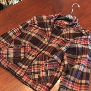 Wool cropped pea coat